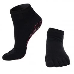 Gaiam No Slip Yoga Socks Black/Pink
