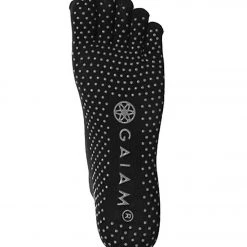 CLOTHING Gaiam No Slip Yoga Socks Black/White