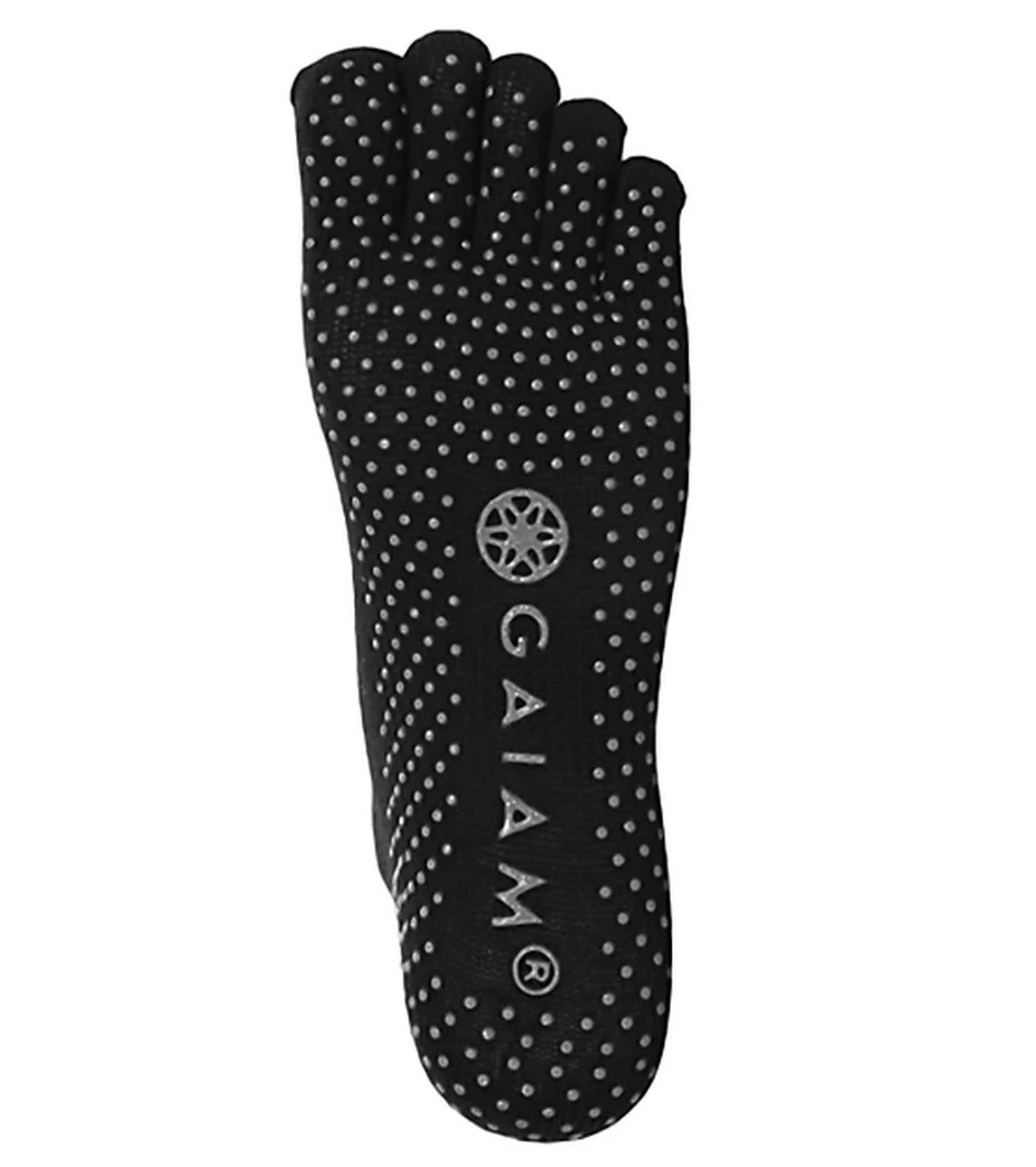 CLOTHING Gaiam No Slip Yoga Socks Black/White 4 CLOTHING Gaiam No Slip Yoga Socks Black/White