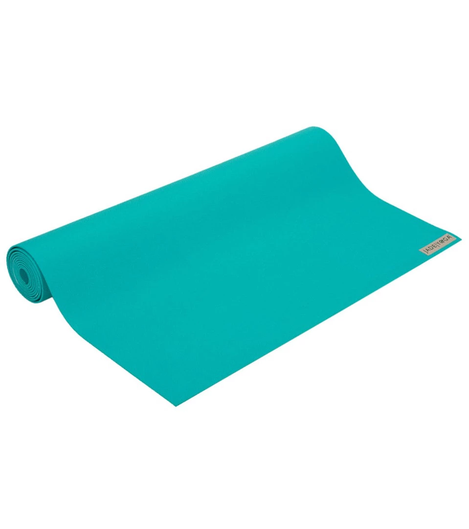 YOGA MATS & PROPS Jade Yoga Travel Long Natural Rubber Yoga Mat 74" 3mm Teal 4 YOGA MATS & PROPS Jade Yoga Travel Long Natural Rubber Yoga Mat 74" 3mm Teal
