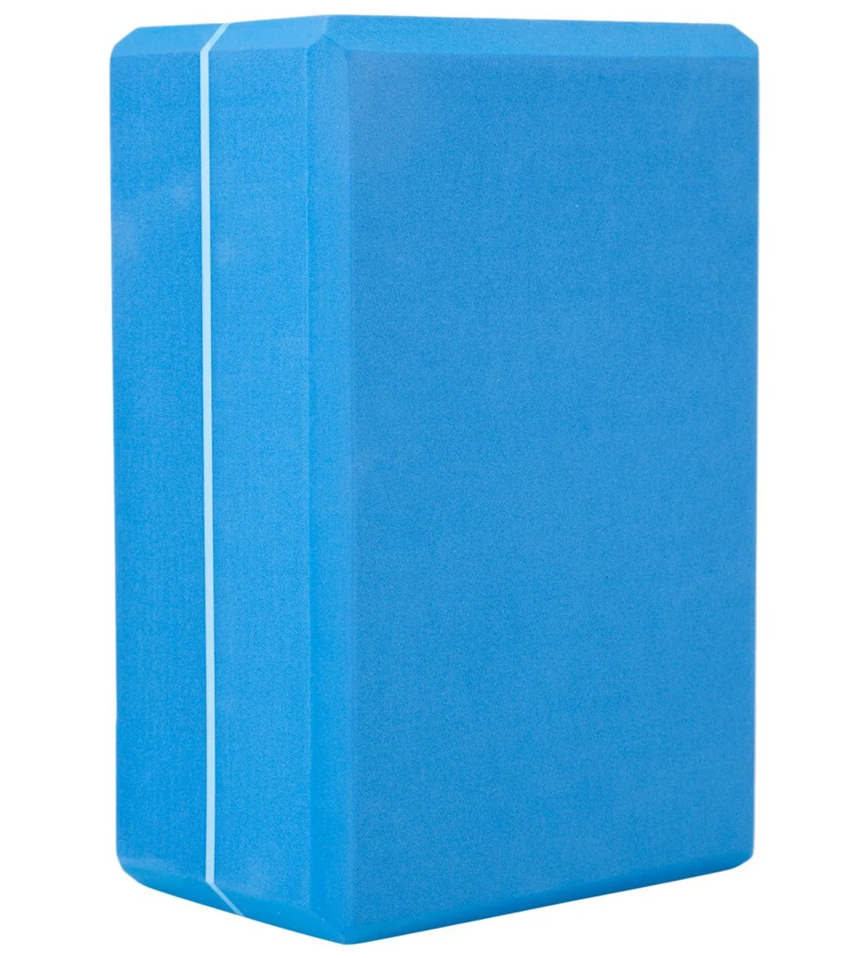 Hugger Mugger 4" Foam Yoga Block Blue YOGA MATS & PROPS 4 Hugger Mugger 4" Foam Yoga Block Blue YOGA MATS & PROPS