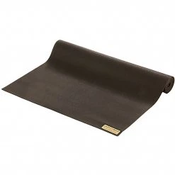 Jade Yoga Travel Long Natural Rubber Yoga Mat 74" 3mm Black