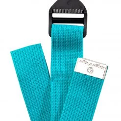 YOGA MATS & PROPS Hugger Mugger 10' Cotton Cinch Yoga Strap Teal