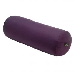 YOGA MATS & PROPS Hugger Mugger Round Solid Yoga Bolster Plum