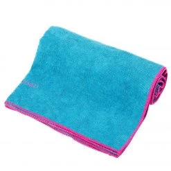 Gaiam Thirsty Yoga Mat Towel Vivid Blue/Fuchsia Red YOGA MATS & PROPS