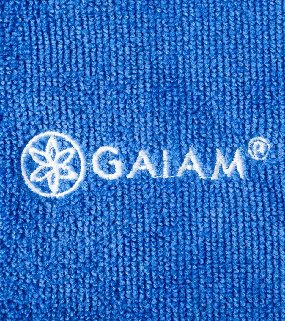 Gaiam Thirsty Yoga Mat Towel Blue YOGA MATS & PROPS 6 Gaiam Thirsty Yoga Mat Towel Blue YOGA MATS & PROPS
