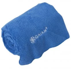 Gaiam Thirsty Yoga Mat Towel Blue YOGA MATS & PROPS 13 Gaiam Thirsty Yoga Mat Towel Blue YOGA MATS & PROPS