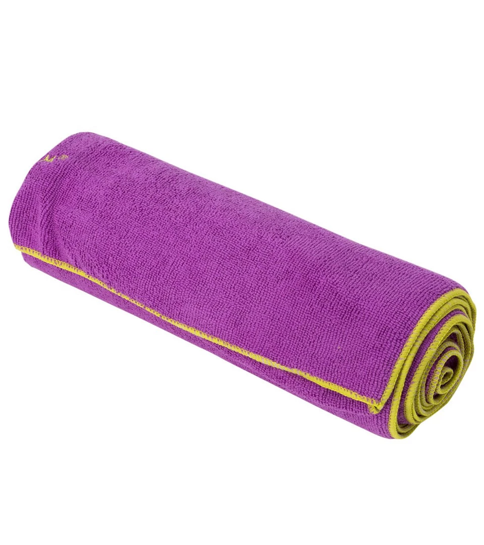 Gaiam Thirsty Yoga Mat Towel Radiant Orchid/Citron YOGA MATS & PROPS 3 Gaiam Thirsty Yoga Mat Towel Radiant Orchid/Citron YOGA MATS & PROPS
