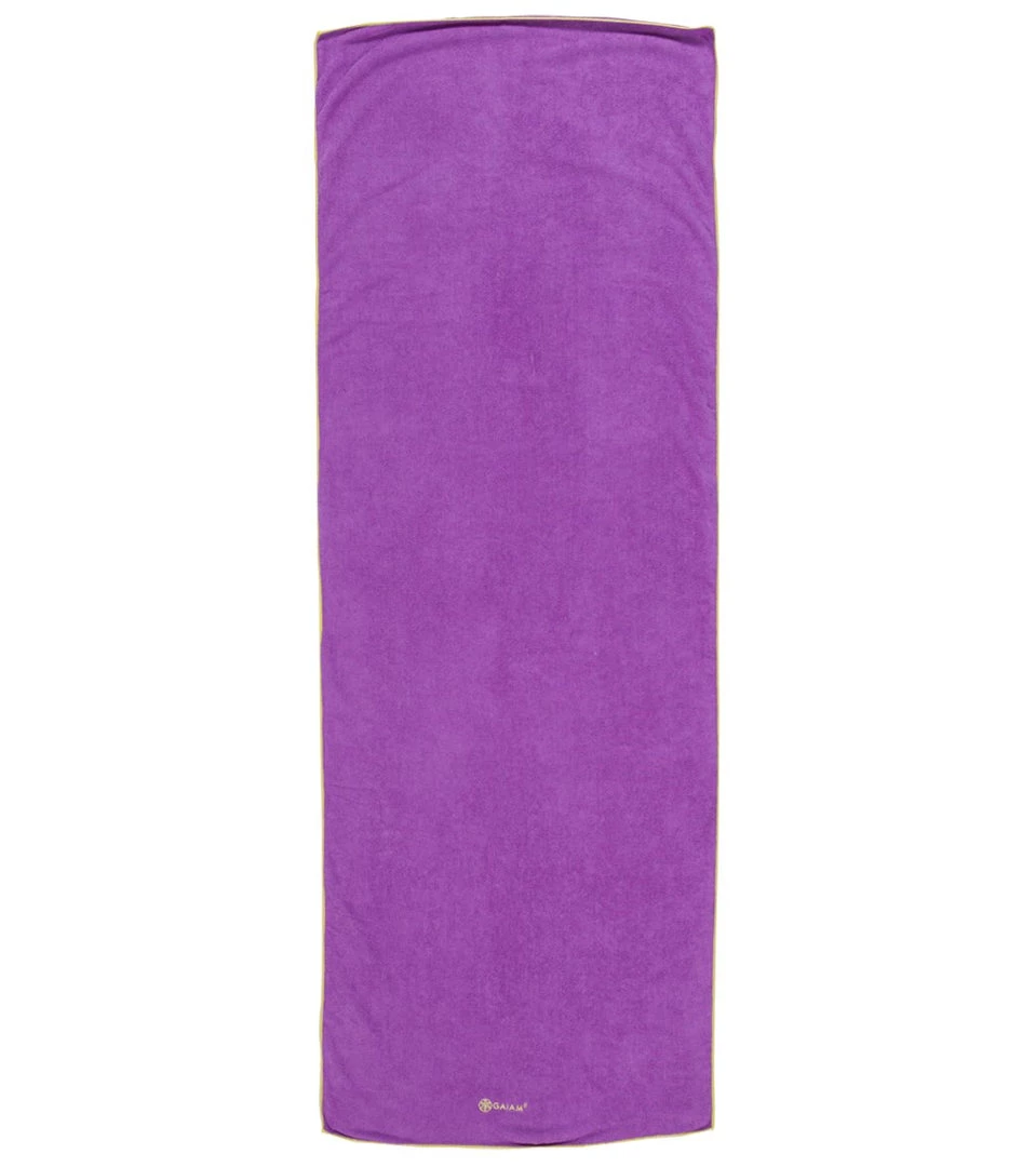 Gaiam Thirsty Yoga Mat Towel Radiant Orchid/Citron YOGA MATS & PROPS 5 Gaiam Thirsty Yoga Mat Towel Radiant Orchid/Citron YOGA MATS & PROPS