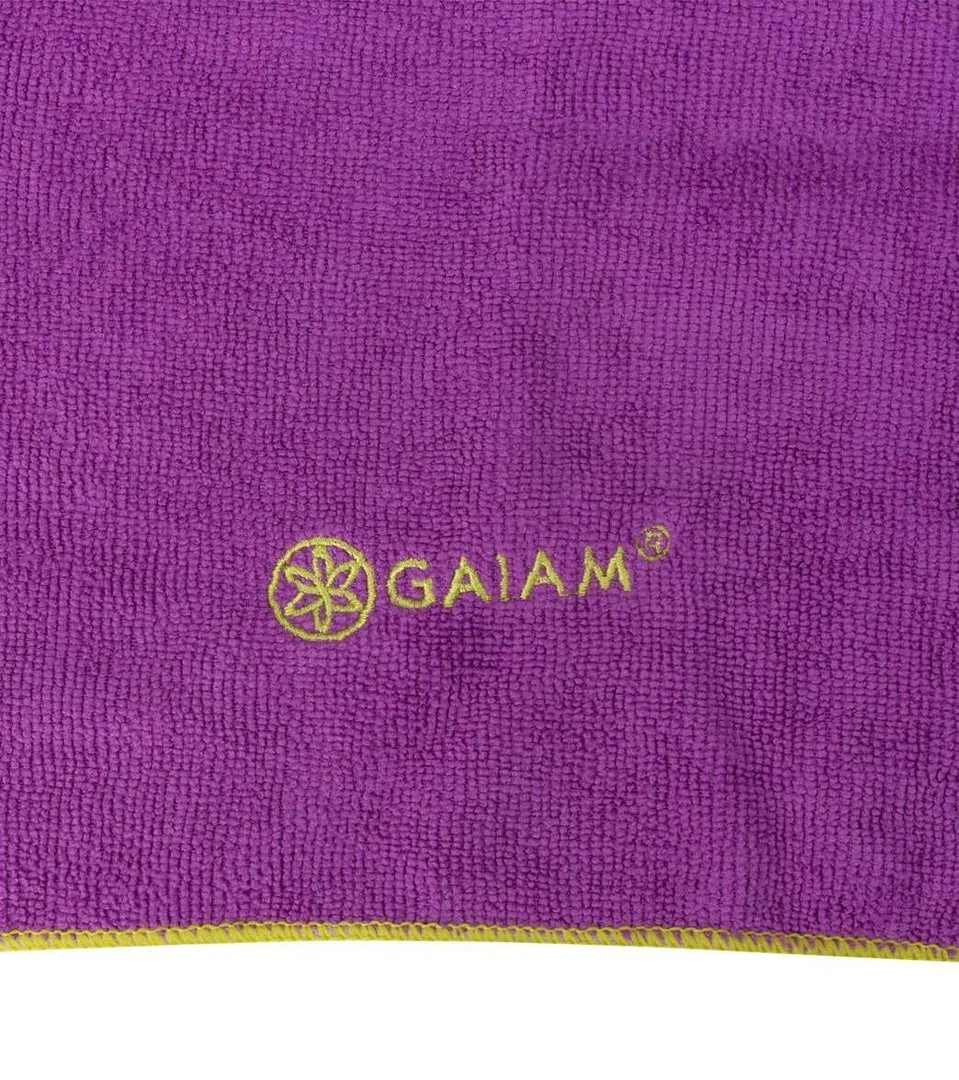 Gaiam Thirsty Yoga Mat Towel Radiant Orchid/Citron YOGA MATS & PROPS 6 Gaiam Thirsty Yoga Mat Towel Radiant Orchid/Citron YOGA MATS & PROPS