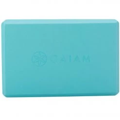 YOGA MATS & PROPS Gaiam Foam Yoga Block 4 Inch Robins Egg