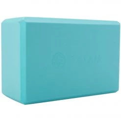 YOGA MATS & PROPS Gaiam Foam Yoga Block 4 Inch Robins Egg