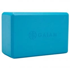 Gaiam Foam Yoga Block 4 Inch Vivid Blue YOGA MATS & PROPS
