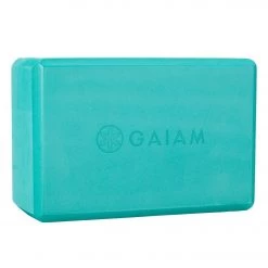 Gaiam Foam Yoga Block 4 Inch Lush Teal YOGA MATS & PROPS