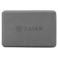 Gaiam Foam Yoga Block 4 Inch Storm Gray YOGA MATS & PROPS