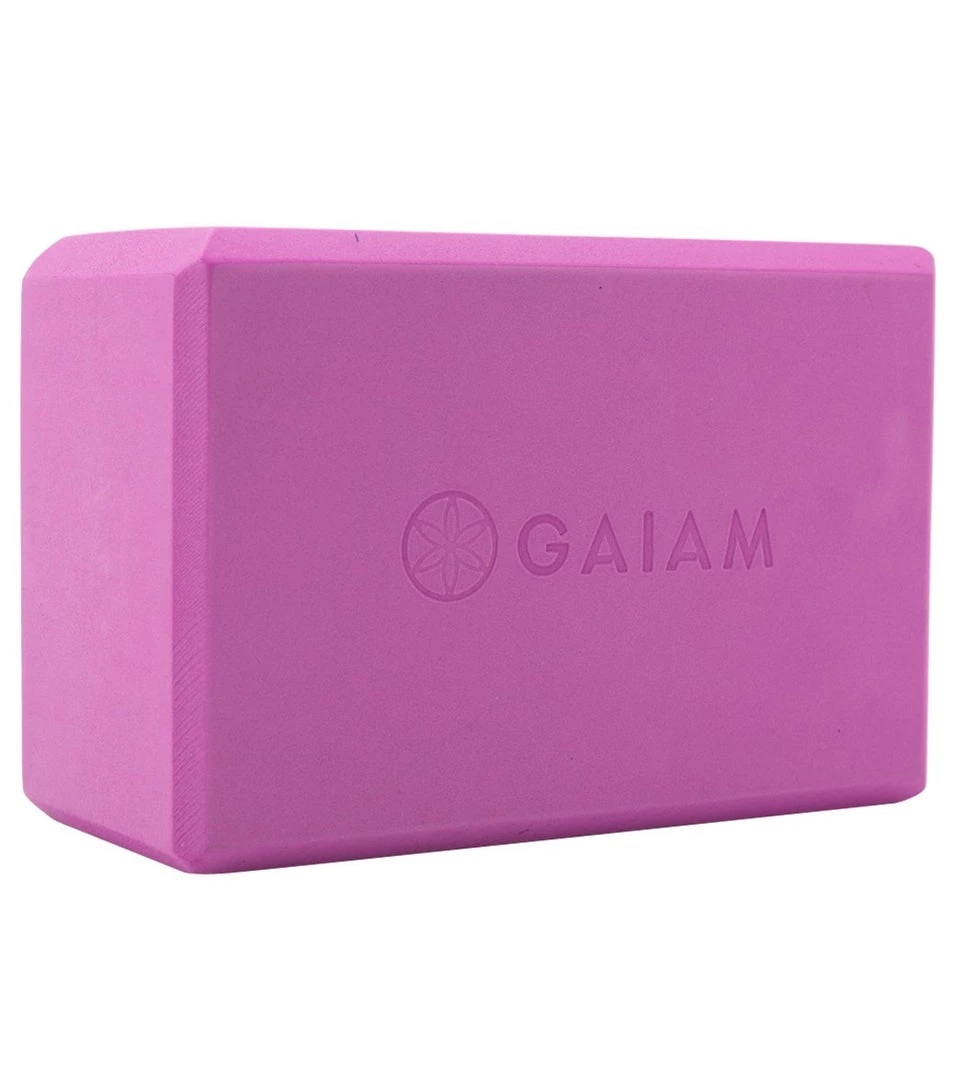 YOGA MATS & PROPS Gaiam Foam Yoga Block 4 Inch Radiant Orchid 3 YOGA MATS & PROPS Gaiam Foam Yoga Block 4 Inch Radiant Orchid