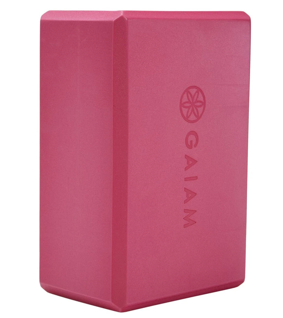 Gaiam Foam Yoga Block 4 Inch Fuchsia Red 4 Gaiam Foam Yoga Block 4 Inch Fuchsia Red