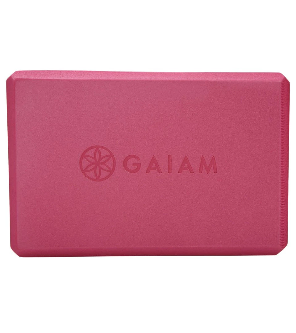 Gaiam Foam Yoga Block 4 Inch Fuchsia Red 5 Gaiam Foam Yoga Block 4 Inch Fuchsia Red