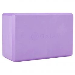 Gaiam Foam Yoga Block 4 Inch Deep Purple YOGA MATS & PROPS