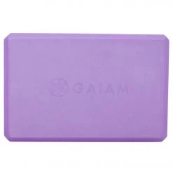 Gaiam Foam Yoga Block 4 Inch Deep Purple YOGA MATS & PROPS