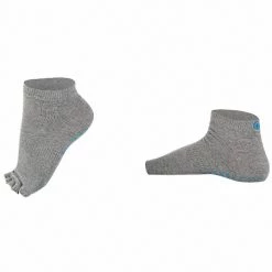 Gaiam Half-Toe Grip Socks Medium Gray Heather