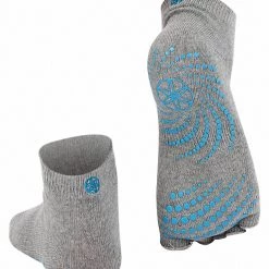 Gaiam Half-Toe Grip Socks Medium Gray Heather