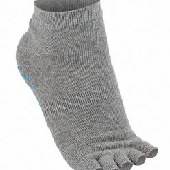 Gaiam Half-Toe Grip Socks Medium Gray Heather