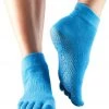 Toesox Ankle Length Full-Toe Yoga Grip Socks Skydiver 1 Toesox Ankle Length Full-Toe Yoga Grip Socks Skydiver