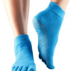 Toesox Ankle Length Full-Toe Yoga Grip Socks Skydiver 7 Toesox Ankle Length Full-Toe Yoga Grip Socks Skydiver