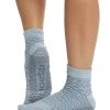 Toesox Ankle Length Full-Toe Yoga Grip Socks Frost CLOTHING 1 Toesox Ankle Length Full-Toe Yoga Grip Socks Frost CLOTHING