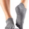 Toesox Low Rise Full-Toe Yoga Grip Socks Pepper CLOTHING