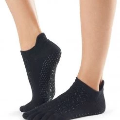 Toesox Low Rise Full-Toe Yoga Grip Socks Moonlit