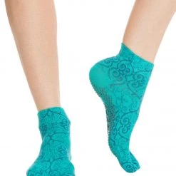 Toesox Ankle Length Full-Toe Yoga Grip Socks Mosaic CLOTHING