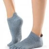 Toesox Low Rise Full-Toe Yoga Grip Socks Baltic CLOTHING