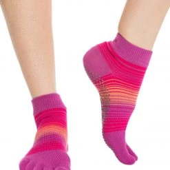 Toesox Ankle Length Full-Toe Yoga Grip Socks Razzle Dazzle CLOTHING 7 Toesox Ankle Length Full-Toe Yoga Grip Socks Razzle Dazzle CLOTHING