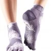 Toesox Ankle Length Full-Toe Yoga Grip Socks Nightshade 1 Toesox Ankle Length Full-Toe Yoga Grip Socks Nightshade