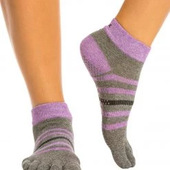 Toesox Ankle Length Full-Toe Yoga Grip Socks Aire CLOTHING