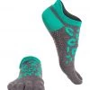 CLOTHING Toesox Low Rise Full-Toe Yoga Grip Socks Wild Love Emerald