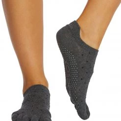 Toesox Low Rise Full-Toe Yoga Grip Socks Sultry CLOTHING 7 Toesox Low Rise Full-Toe Yoga Grip Socks Sultry CLOTHING