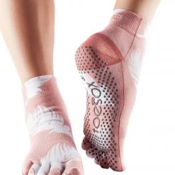 Toesox Ankle Length Full-Toe Yoga Grip Socks Trance CLOTHING