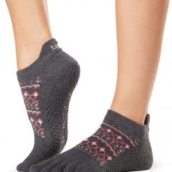 Toesox Low Rise Full-Toe Yoga Grip Socks Sundown
