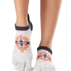 CLOTHING Toesox Low Rise Full-Toe Yoga Grip Socks Yonder