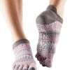 Toesox Low Rise Full-Toe Yoga Grip Socks Siren