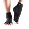 Toesox Ankle Length Half-Toe Yoga Grip Socks Black