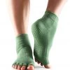 CLOTHING Toesox Ankle Length Half-Toe Yoga Grip Socks Grass Green