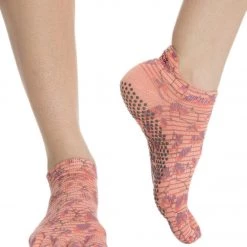 CLOTHING Toesox Low Rise Full-Toe Yoga Grip Socks Cherry Blossom