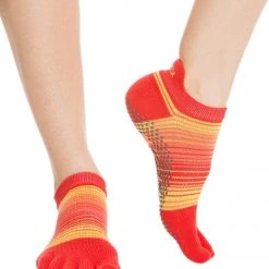 CLOTHING Toesox Low Rise Full-Toe Yoga Grip Socks Sunrise