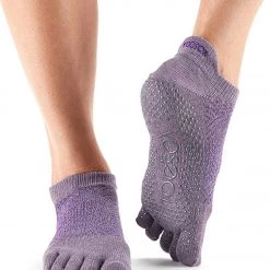 Toesox Low Rise Full-Toe Yoga Grip Socks Opal CLOTHING