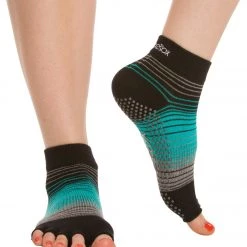 Toesox Ankle Length Half-Toe Yoga Grip Socks Moonlight Jade CLOTHING 7 Toesox Ankle Length Half-Toe Yoga Grip Socks Moonlight Jade CLOTHING