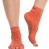 Toesox Ankle Length Half-Toe Yoga Grip Socks Mandarin CLOTHING